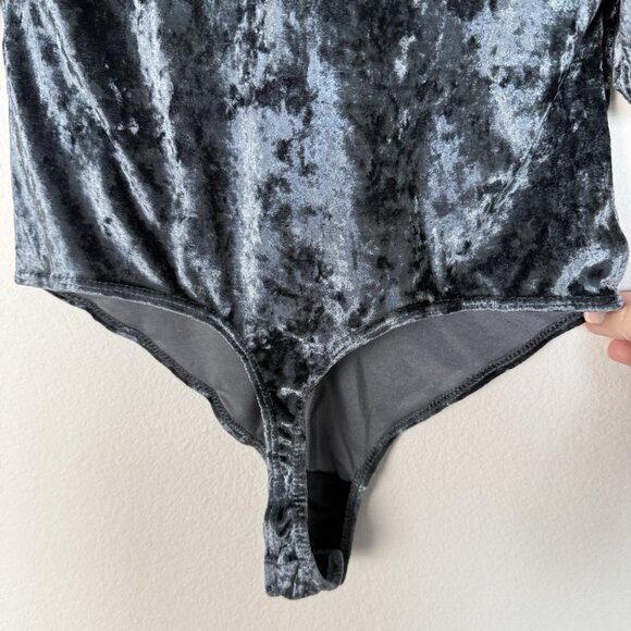 Free People Velvet Bodysuit Womens Size Small Whimsigoth Fairy Enya Gothic Vamp - Picture 6 of 13